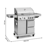Gasgrill Triton 4.1 maxX rustfrit stål 12969 - Facelift 2023