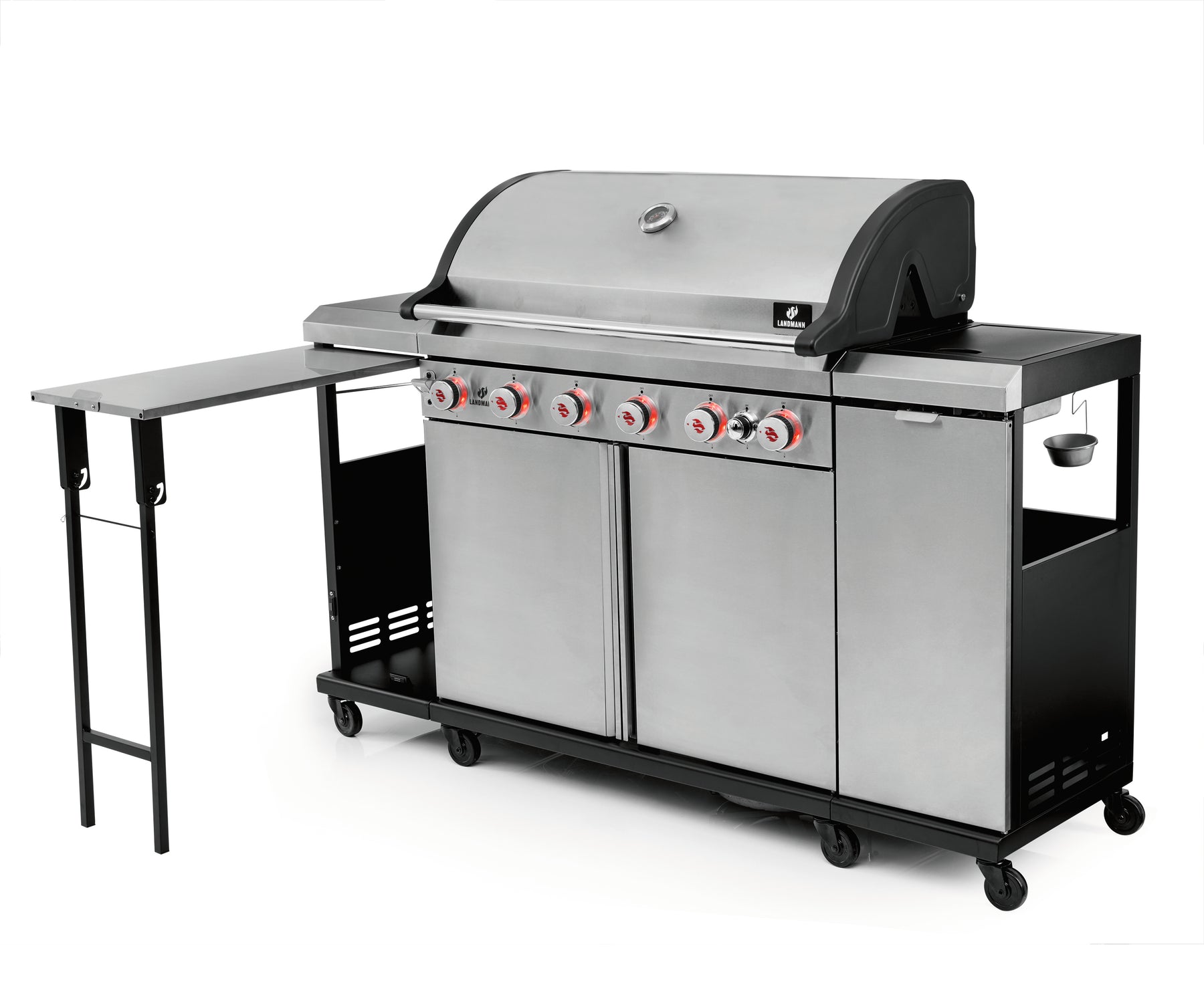 Uppfällbara sidobord ger extra arbetsyta