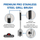 Premium grillborste i rostfritt stål