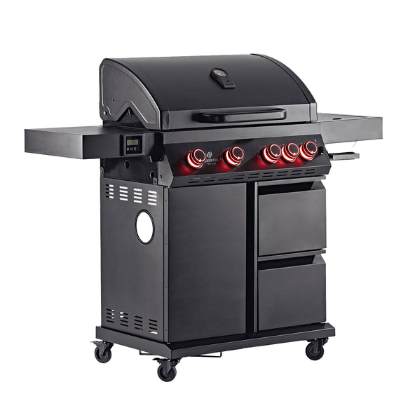 Landmann Cool Black 4.1 maxX – Sommarpaket med Stekbord, Burger Smasher och Skrapa